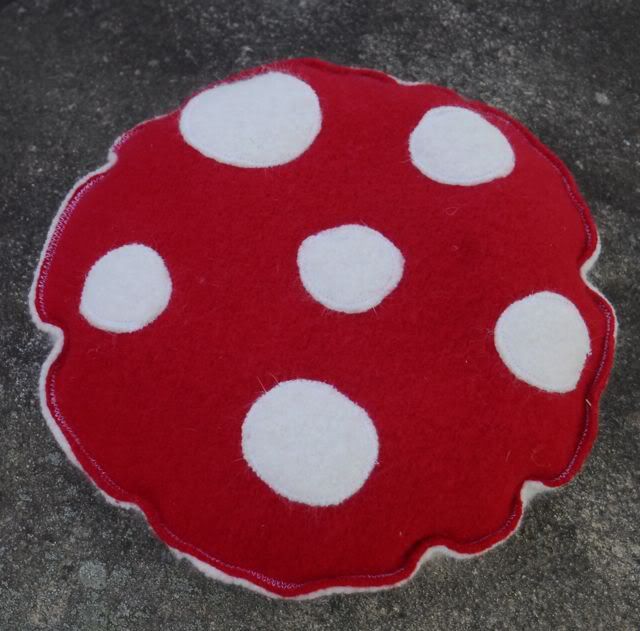 Whatever the beat is..... toadstool cherry pit pillow will dance with you!