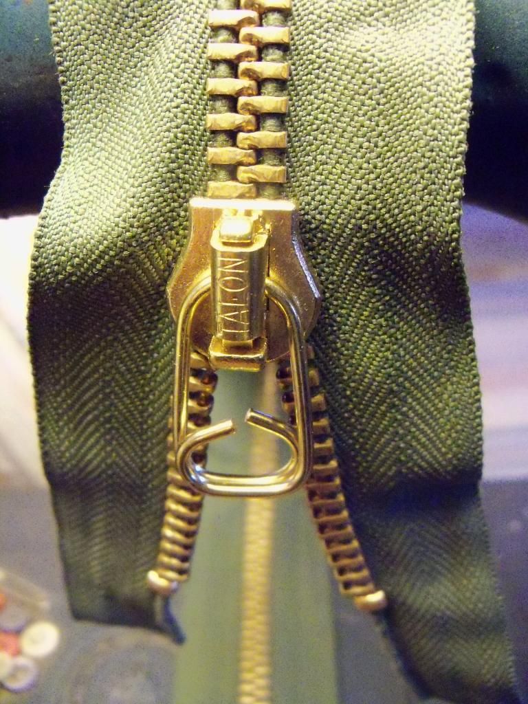 VINTAGE BRASS ZIPPER TALON 18" Military VIETNAM ERA BDU eBay