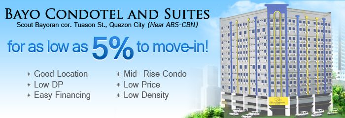 Bayo Condotel & Suites, Scout Bayoran cor Scout Tuason, South Triangle, Quezon City