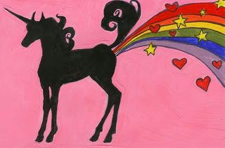Unicorn farting rainbow