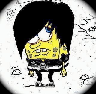 emo spongebob depiction