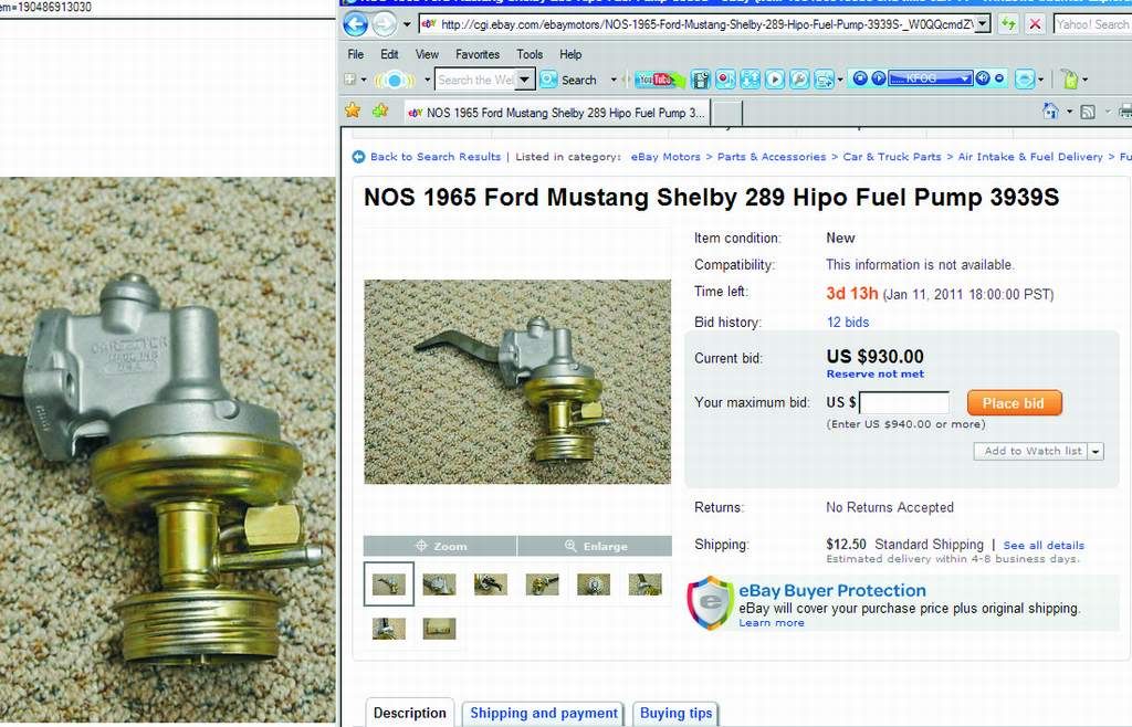 FUEL PUMP 66 coupe 289 v8 Vintage Mustang Forums