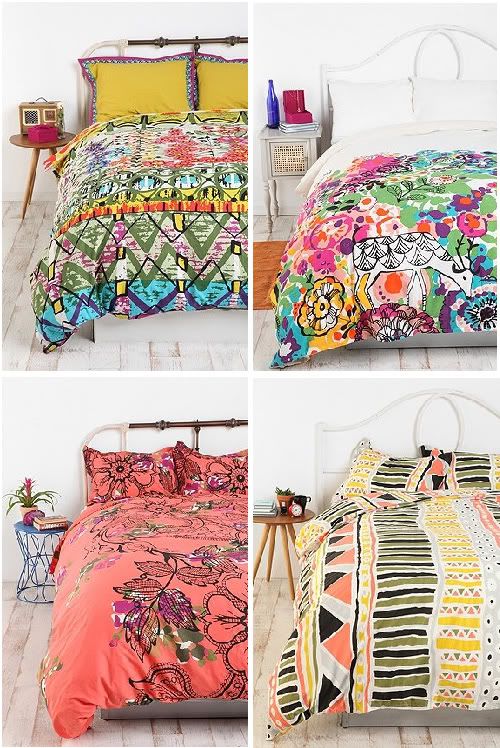 printed bedding, pattern bedding, printed duvet covers, urban outfitters