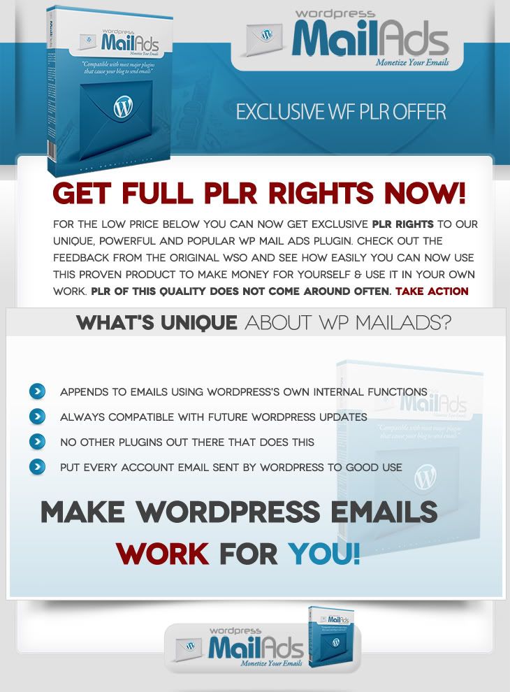 [PLR Rights] Proven seller: WP Mail Ads wordpress plugin. Cash in with this great PLR product!