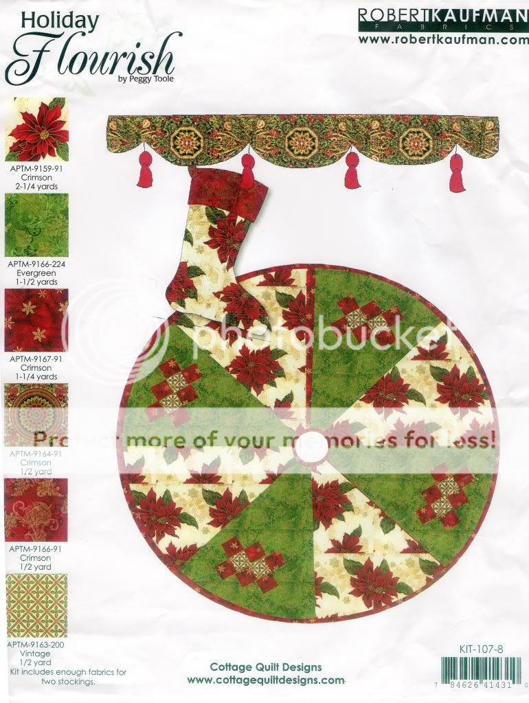 Christmas Quilt Tree Skirt Kit With ROBERT KAUFMAN NEW  