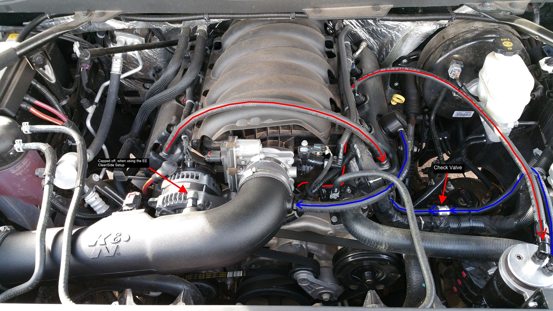 Silveradosierra oil catch can for 2014 ecotec3 engines ecotec3