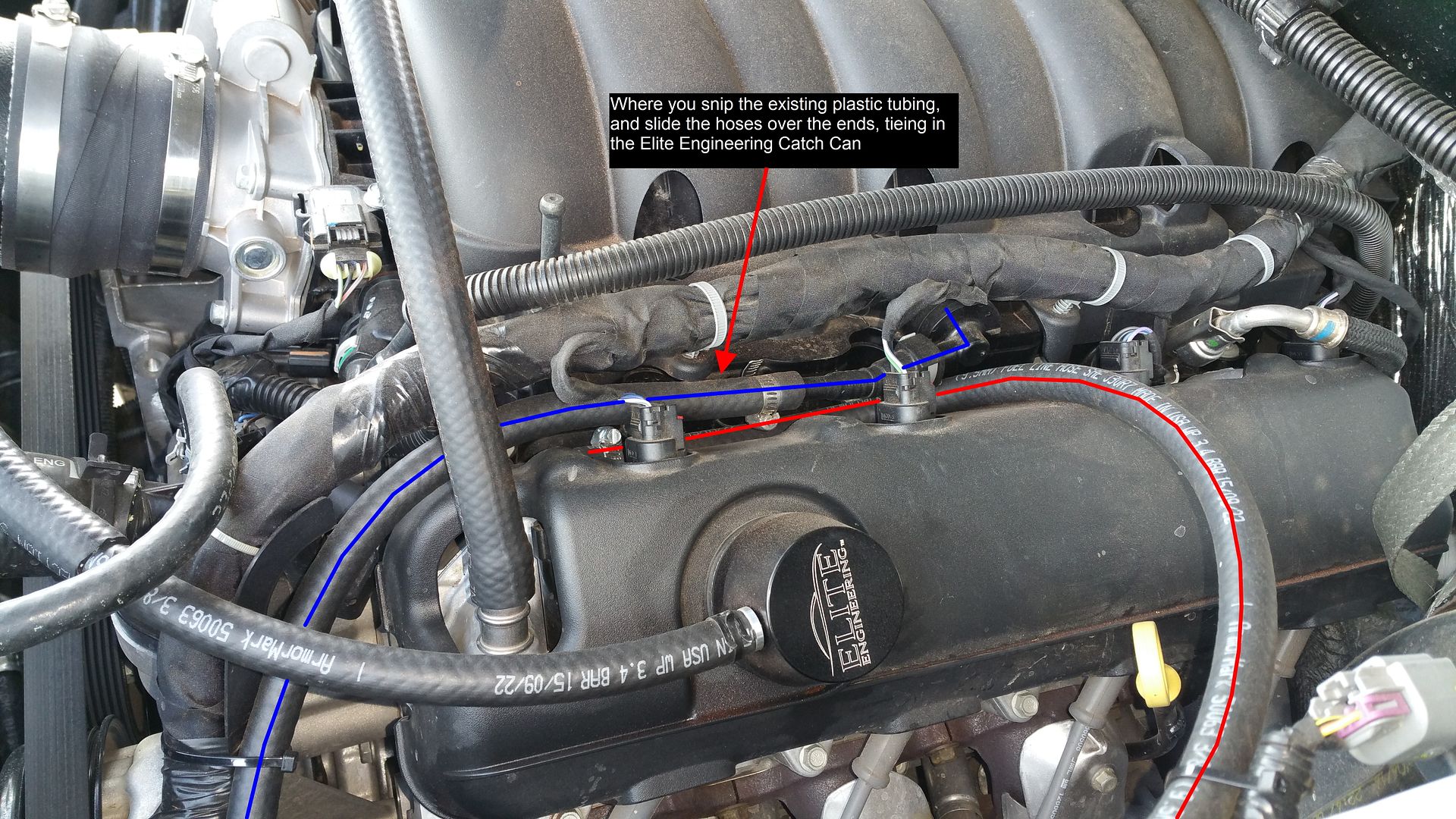 Silveradosierra oil catch can for 2014 ecotec3 engines ecotec3