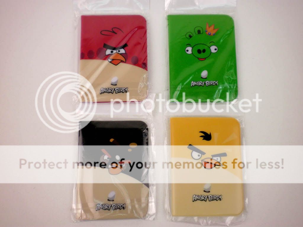 One Set of 4 pcs Angry Birds Pocket ID Credit Card Cases ***Free 